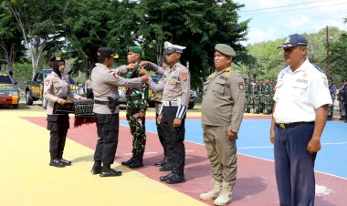 Kapolres Rote Ndao Pimpin Apel Gelar Pasukan Operasi Zebra Turangga 2024