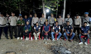Kapolres Rote Ndao Turun Langsung Lakukan Monitoring Pelaksanaan Pengamanan  Kampanye  Oleh Personelnya.