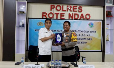 Kunjungi Pulau Terselatan NKRI, Kepala BNN Propinsi NTT Sambangi Polres Rote Ndao