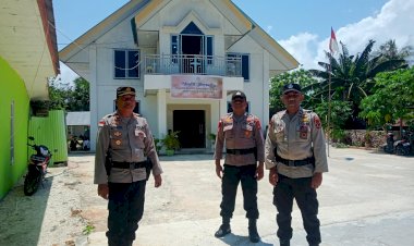 Personel Pam OMP Turangga 2024 Lakukan Pengamanan Ibadah  Bagi Calon Pilkada  Kabupaten Rote Ndao