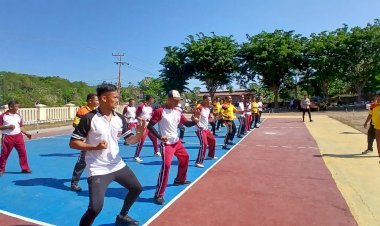 Polres Rote Ndao Menggelar Kesemaptaan  Jasmani Semester II  Tahun 2024
