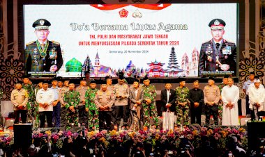 Kapolri dan Panglima TNI Hadiri Doa Lintas Agama di Semarang