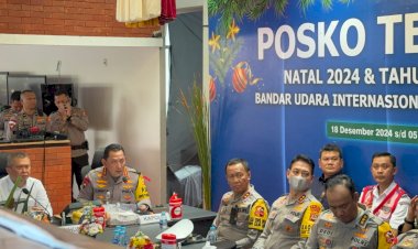 Kapolri & Panglima TNI Tinjau Posko Terpadu Operasi Lilin 2024 di Bandara I Gusti Ngurah Rai