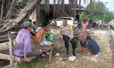 Bhabinkamtibmas Polsek Pantai Baru Laksanakan Patroli Dialogis di Desa Edalode