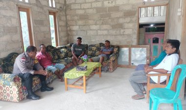 Bhabinkamtibmas Polsek Pantai Baru Gelar Sambang dan Himbauan untuk Masyarakat