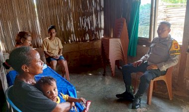 Kegiatan Sambang Bhabinkamtibmas Polsek Rote Barat Daya Di Desa Lalukoen