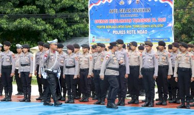 Polres Rote Ndao Gelar Apel Operasi Keselamatan Turangga 2025