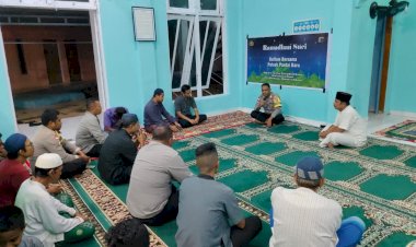 Polsek Pantaibaru Menggelar Safari Kultum Ramadhan Di Mesjid Darul Fatah