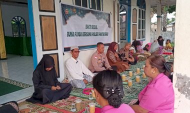 Polsek Pantaibaru Menggelar Buka Puasa Bersama Anak Yatim Dan Kaum Duafa