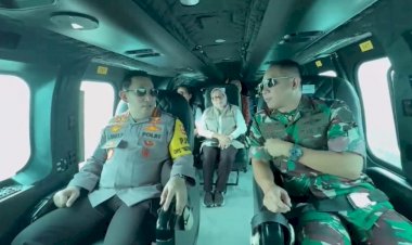 Menko PMK, Kapolri-Panglima TNI Naik Heli Pantau Arus Mudik di Pelabuhan Merak