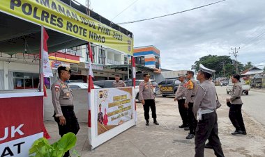 Kapolres Rote Ndao Dan Kasatgas Operasi Ketupat Turangga 2025  Cek Kesiapan Pos PAM