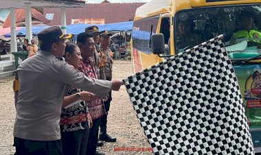 Kapolres Rote Ndao dan Wakil Bupati Rote Ndao  Melepas  Angkutan Mudik Gratis Bagi Warga