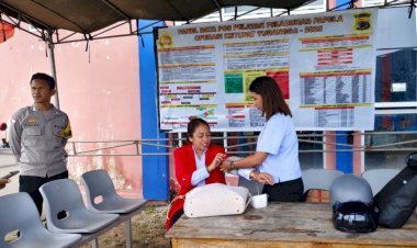 Pos Pelayanan Operasi Ketupat Turangga 2025 Papela Menyediakan Fasilitas Pemeriksaan Kesehatan