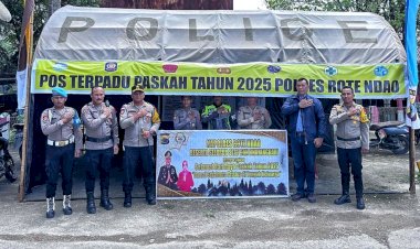 Kapolres Dan Kasatgas  Cek Pos Pam, Pastikan Kesiapan Operasi Samana Santa Turangga 2025
