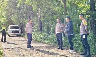 Kapolres Rote Ndao Tinjau TKP Laka Tunggal Yang Menyebabkan Korban Meninggal Dunia Di Rote Barat