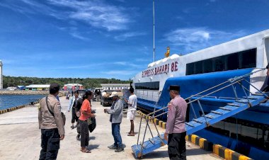 Kapolsek Lobalain : Pengamanan Diarea Pelabuhan Baa, Rutin Untuk Memastikan Kenyamanan Masyarakat
