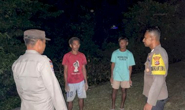 Piket Polsek Rote Tengah Lakukan Patroli Malam Hari  Jaga Kamtibmas