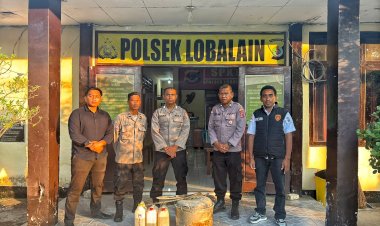 Operasi Pekat Turangga 2025, Polsek Lobalain Amankan Minuman Keras Jenis Sopi Dan Alat Penyulingan