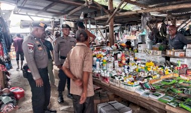 Pengamanan Pada Pasar Olafulihaa, Wujud Tanggungjawab Polsek Pantaibaru Jamin Keamanan Warga