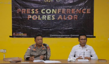 Kapolres Alor Pimpin Konferensi Pers Ungkap Kasus Dugaan Perdagangan Orang Berkedok Perekrutan Tenaga Kerja ke Morewali