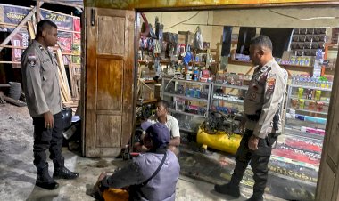 Patroli Malam Personel Polsek Rote Tengah Untuk Cegah Potensi 3C