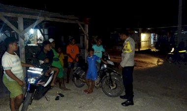 Personel Polsek Rote Barat Laut Tingkatkan Patroli Malam Untuk Ciptakan Rasa Aman