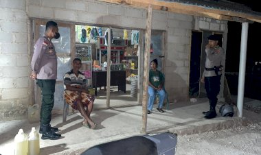 Kapolsek Rote Tengah : Patroli Malam Untuk Cegah Potensi Kriminalitas Dan Jamin Keamanan Warga