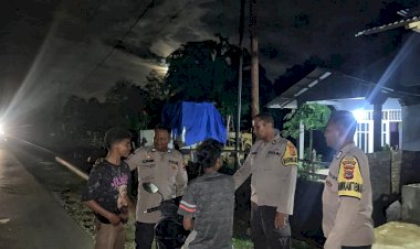 Patroli Malam Personel Polsek Rote Tengah Untuk Cegah Gangguan Kamtibmas