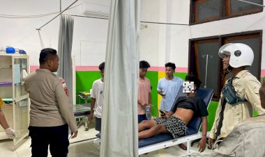 Lakalantas Tunggal Di Rote Tengah,  Pemotor Jatuh Ke Dalam  Lubang Proyek Sedalam Tiga Meter