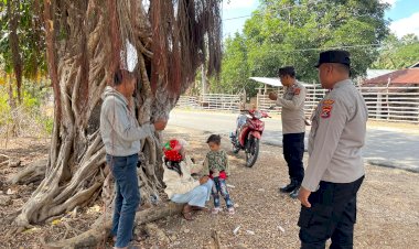 Personel Polsek Rote Tengah Gelar Patroli Preventif Potensi Aksi Premanisme Diwilayah Hukum Polsek Rote Tengah