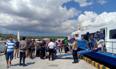 Personel Polsek Lobalain Tingkatkan Pengamanan Di Area Pelabuhan Baa