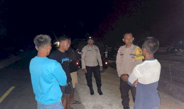 Polsek Rote Tengah Gelar Patroli Pencegahan Premanisme Pada Malam Hari Untuk Ciptakan Kamtibmas Kondusif