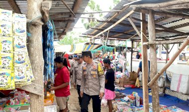 Personel Polsek RBD Lakukan Patroli Pada Pasar Tudameda Upaya Untuk Jamin Aktiftas Masyarakat