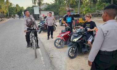 Patroli Bersepeda Personel Polsek Rote Barat Untuk Jaga Kamtibmas