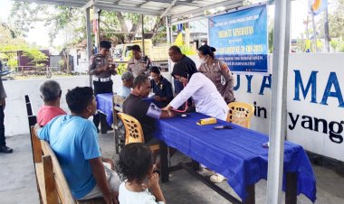 Satuan Lalu Lintas Polres Rote Ndao Gelar Bakti Kesehatan Jelang HUT ke-70