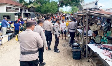 Pengamanan Pada Pasar Busalangga, Wujud Antisipasi Gangguan Kamtibmas
