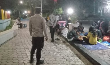 Polsek Lobalain Tingkatkan Patroli Malam di Area Publik