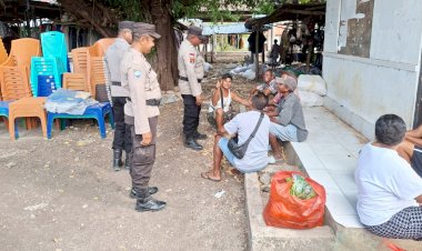 Pengamanan di Pasar Siomeda, Upaya Polsek Rote Tengah Jamin Kenyamanan Warga