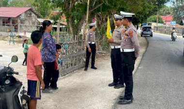 Sat Lantas Polres Rote Ndao Tingkatkan Sosialisasi Kamceltibcarlantas Bagi Masyarakat