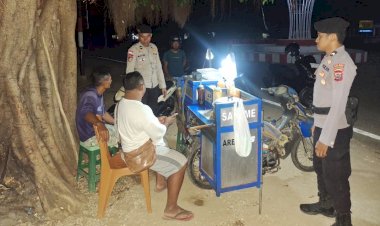Polsek Pantaibaru Gelar Patroli Malam, Upaya Ciptakan Kamtibmas Tetap Kondusif