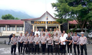 WAKAPOLRI MENYAPA PERSONEL POLRES FLORES TIMUR, TEKANKAN STANDAR LAYANAN 110 & PAMAPTA MERATA NASIONAL