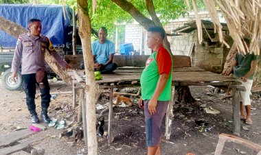 Kegiatan Bhabinkamtibmas Polsek Rote Barat Daya Bersama Warga Desa Lalukoen