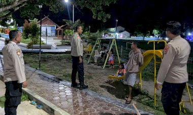 Polsek Lobalain Gelar Patroli Malam Upaya Jaga Kenyamanan Masyarakat