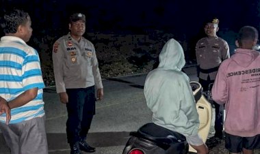 Patroli Malam Polsek Rote Tengah, Langkah Efektif Jaga Kenyamanan Masyarakat