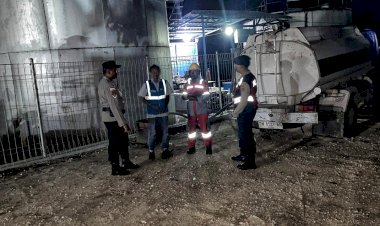 Polsek Rote Tengah Gelar Patroli Malam, Monitoring Proses Loading BBM Pada PLTD Rote Tengah