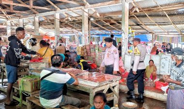 Polsek Pantaibaru Tingkatkan Pengamanan Pada Pasar Olafulihaa