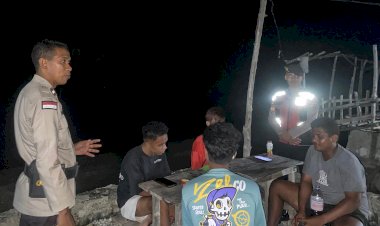Polsek Rote Tengah Gelar Patroli Ronda Presisi Disepanjang Pantai Leli