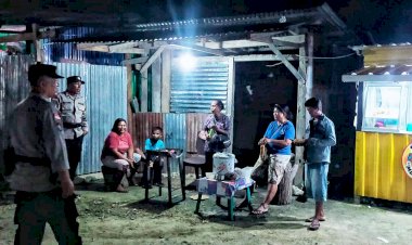 Patroli Malam  Polsek Rote Barat Laut Wujud Polri Untuk Masyarakat