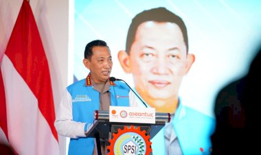 Di HUT KSPSI-Harpekindo, Kapolri Tekankan Perkuat Sinergitas hingga Dukung Hak Buruh