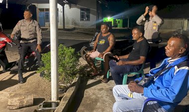 Patroli Ronda Presisi Polsek Rote Tengah, Jaga Kemitraan dan Pastikan Kamtibmas Tetap Kondusif